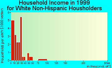 Castleford household income for White Non-Hispanic householders
