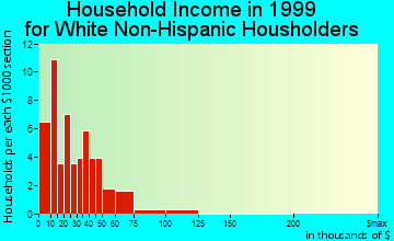 Hazelton household income for White Non-Hispanic householders