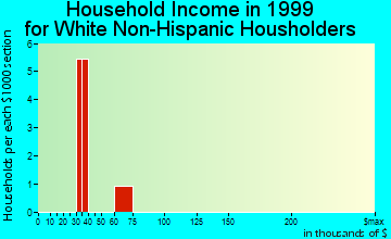 Allakaket household income for White Non-Hispanic householders