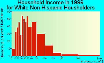 Beach Park household income for White Non-Hispanic householders