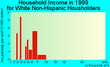 Chickaloon household income for White Non-Hispanic householders