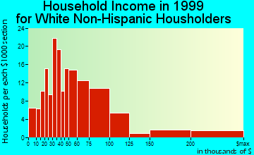 East Dundee household income for White Non-Hispanic householders
