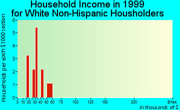 Chignik household income for White Non-Hispanic householders