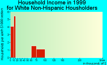 Chiniak household income for White Non-Hispanic householders