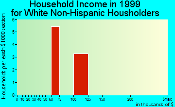 Egegik household income for White Non-Hispanic householders