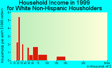 Fox household income for White Non-Hispanic householders