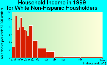 Haines household income for White Non-Hispanic householders