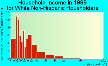 Houston household income for White Non-Hispanic householders