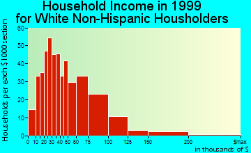 Ketchikan household income for White Non-Hispanic householders