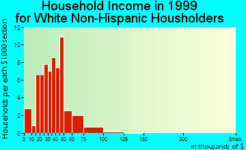 Denver household income for White Non-Hispanic householders