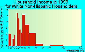 Knik River household income for White Non-Hispanic householders