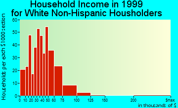 Garrett household income for White Non-Hispanic householders