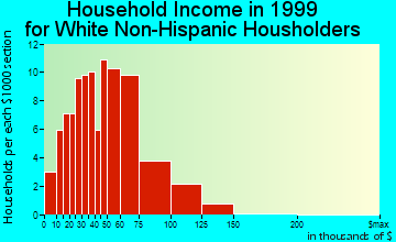 Huntertown household income for White Non-Hispanic householders