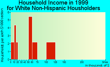 Larsen Bay household income for White Non-Hispanic householders