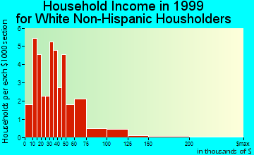 North Salem household income for White Non-Hispanic householders
