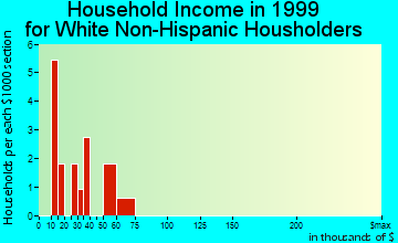 Mendeltna household income for White Non-Hispanic householders