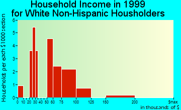 Mountain Village household income for White Non-Hispanic householders