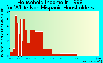 Naknek household income for White Non-Hispanic householders