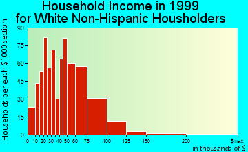 Altoona household income for White Non-Hispanic householders
