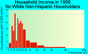 Auburn household income for White Non-Hispanic householders