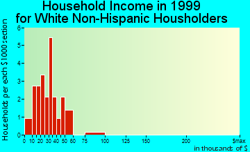 Bridgewater household income for White Non-Hispanic householders