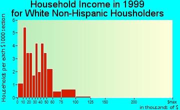 Callender household income for White Non-Hispanic householders