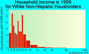 Casey household income for White Non-Hispanic householders