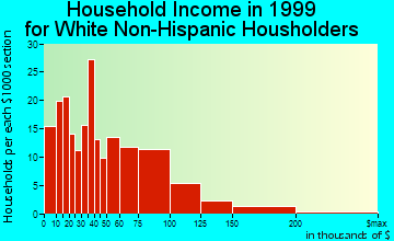 Nikiski household income for White Non-Hispanic householders