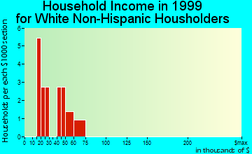 Cotter household income for White Non-Hispanic householders