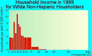 Dakota City household income for White Non-Hispanic householders