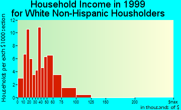 Dexter household income for White Non-Hispanic householders