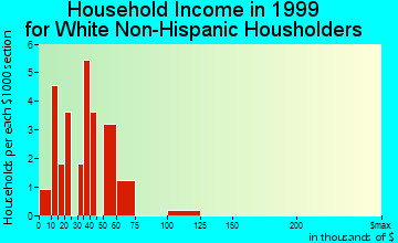 Dougherty household income for White Non-Hispanic householders