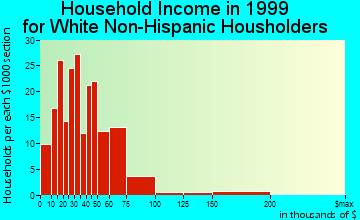 Garner household income for White Non-Hispanic householders