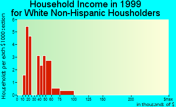 Gibson household income for White Non-Hispanic householders