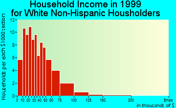 Glidden household income for White Non-Hispanic householders