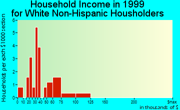 Gray household income for White Non-Hispanic householders