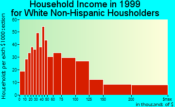 Johnston household income for White Non-Hispanic householders