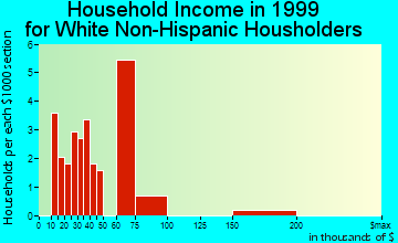 Pleasant Valley household income for White Non-Hispanic householders