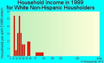 Luzerne household income for White Non-Hispanic householders