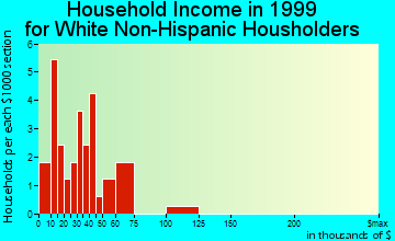 Nodaway household income for White Non-Hispanic householders