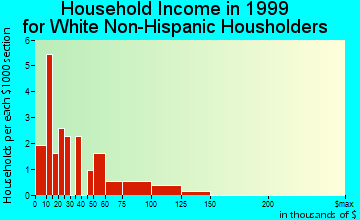 Portsmouth household income for White Non-Hispanic householders