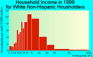 Robins household income for White Non-Hispanic householders