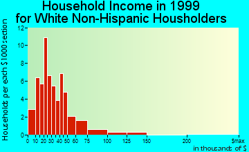 Sabula household income for White Non-Hispanic householders