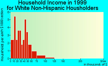 Salem household income for White Non-Hispanic householders