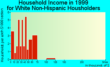 Silver City household income for White Non-Hispanic householders