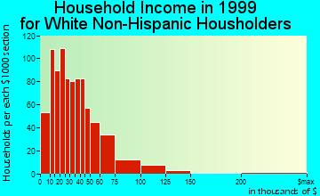 Spencer household income for White Non-Hispanic householders