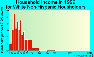 Vail household income for White Non-Hispanic householders
