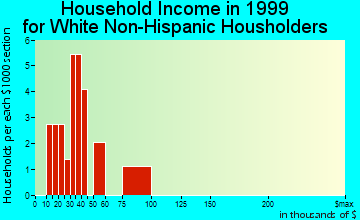 Valeria household income for White Non-Hispanic householders
