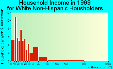 West Okoboji household income for White Non-Hispanic householders