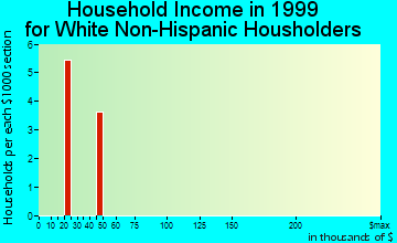 South Naknek household income for White Non-Hispanic householders